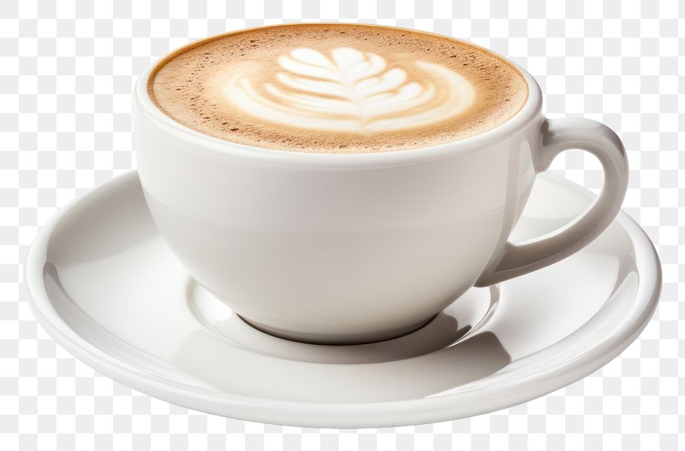 PNG Coffee cup saucer latte. AI generated Image by rawpixel.