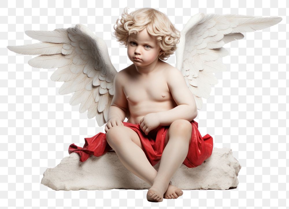 PNG Angel cupid baby white background. AI generated Image by rawpixel.