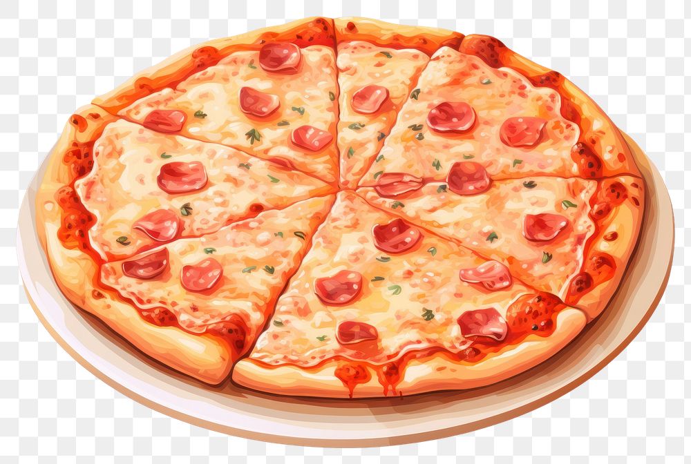 PNG Pizza food meal pepperoni. AI generated Image by rawpixel.