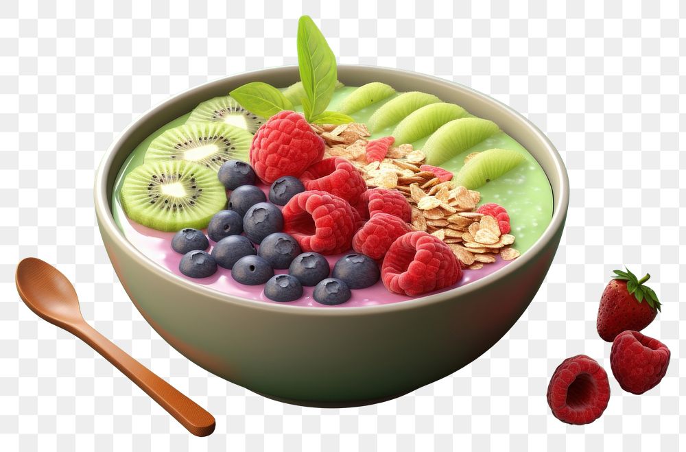PNG Bowl blueberry raspberry fruit. AI generated Image by rawpixel.