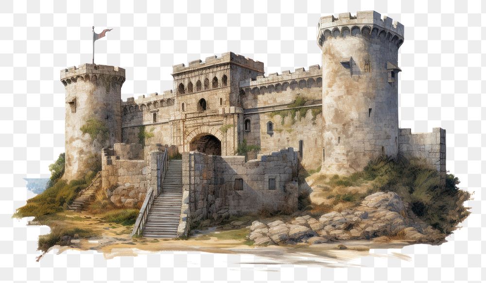 PNG Building architecture ancient castle. AI generated Image by rawpixel.