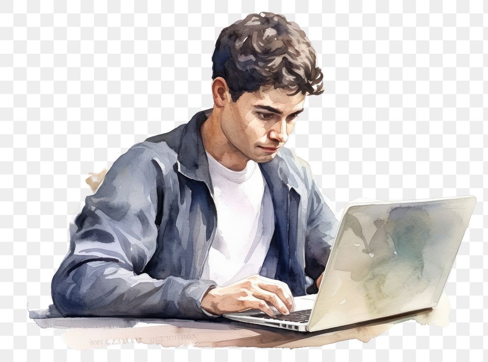 PNG Laptop computer portrait working. AI generated Image by rawpixel.