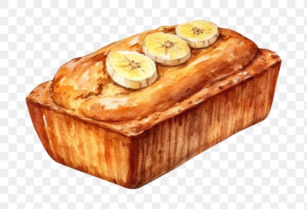 PNG Banana bread food breakfast. AI generated Image by rawpixel.