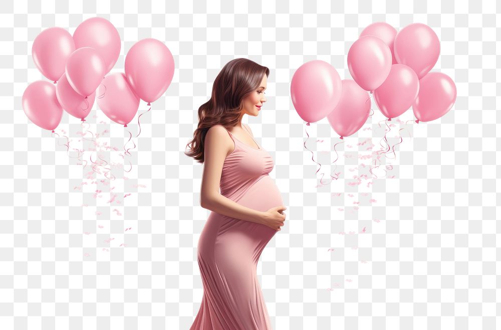 PNG Balloon pregnant dress adult. AI generated Image by rawpixel.