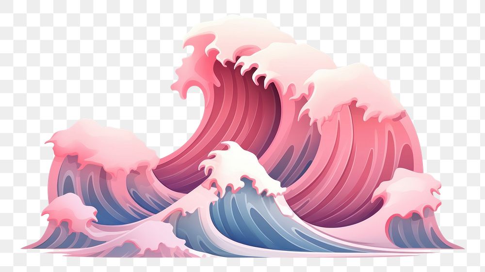 PNG Sea wave nature ocean art. AI generated Image by rawpixel.
