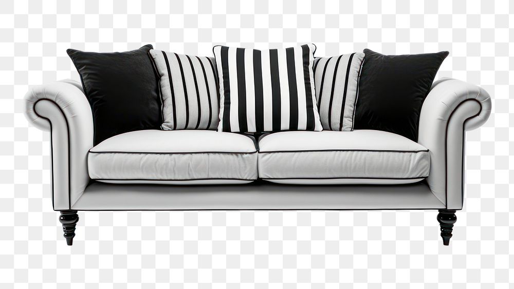 PNG  Furniture cushion pillow black. 
