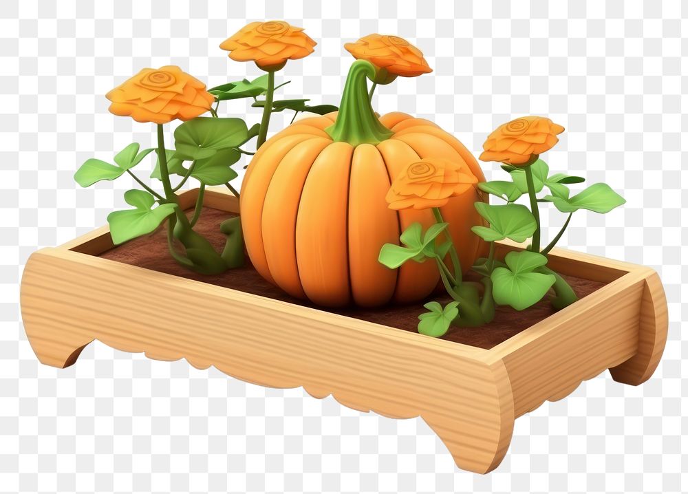 PNG Pumpkin plant vegetable cartoon. AI generated Image by rawpixel.