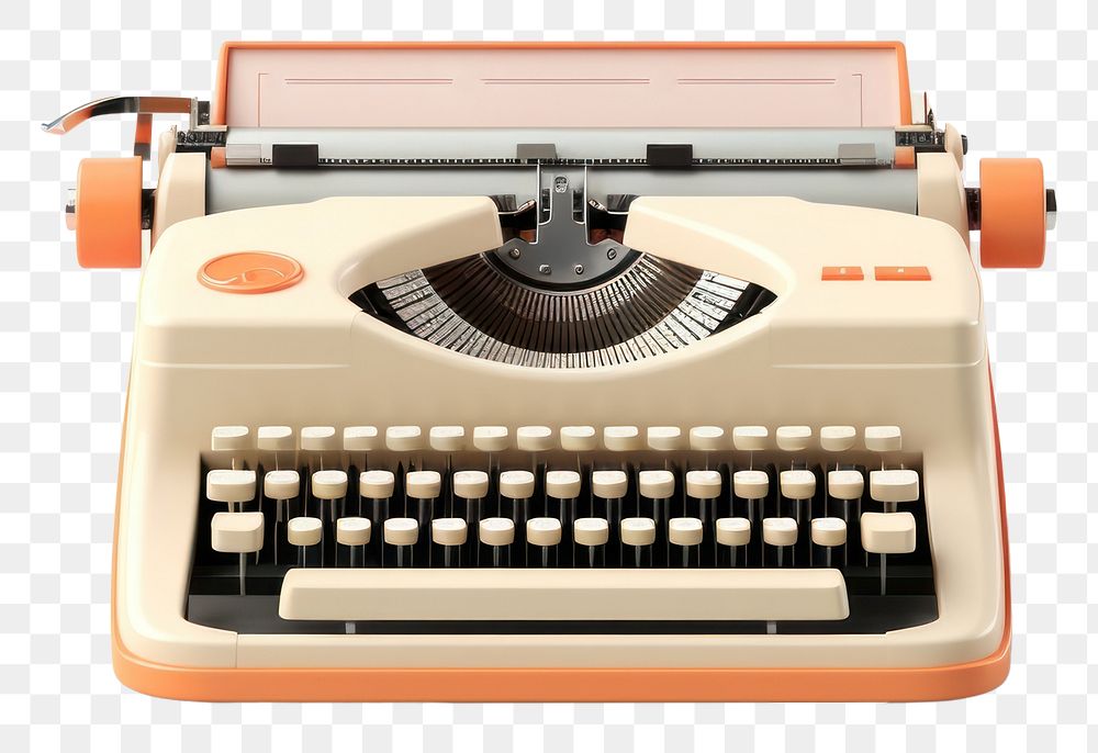 PNG White background electronics technology typewriter. AI generated Image by rawpixel.