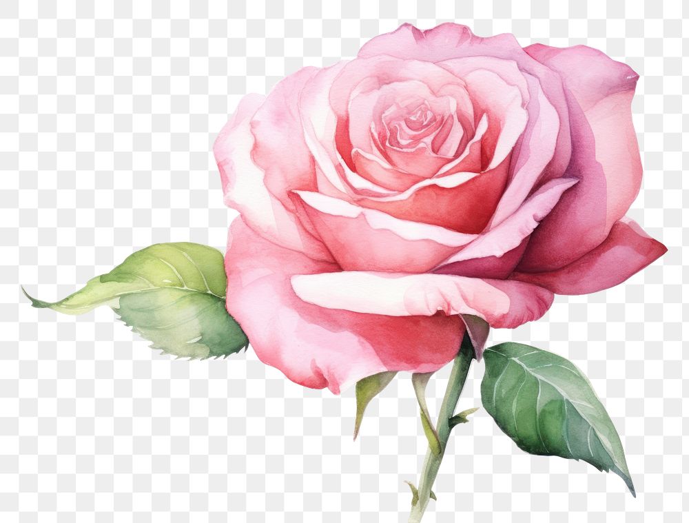 PNG Flower rose plant pink. AI generated Image by rawpixel.
