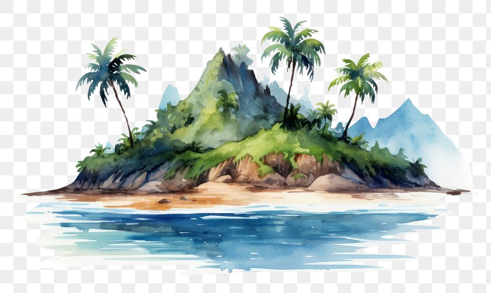 PNG Island landscape outdoors tropical. AI generated Image by rawpixel.