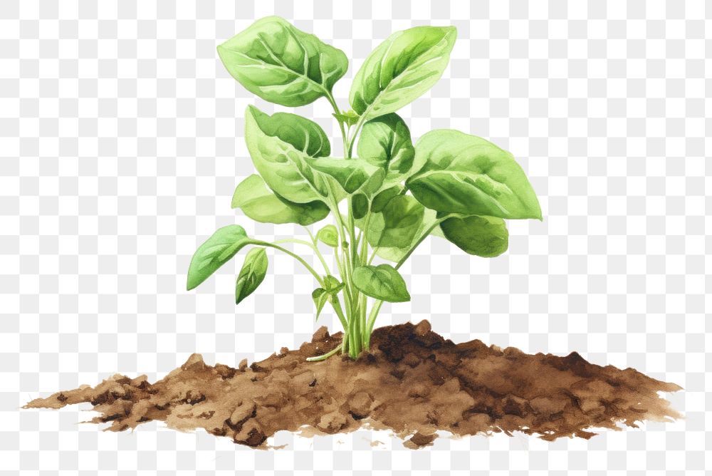 PNG Vegetable plant leaf soil. 