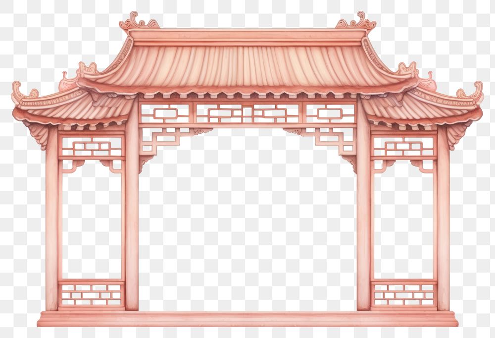 PNG Architecture building gazebo white background. 
