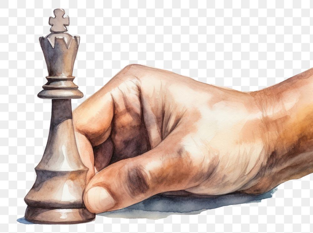 PNG Chess adult game hand. 