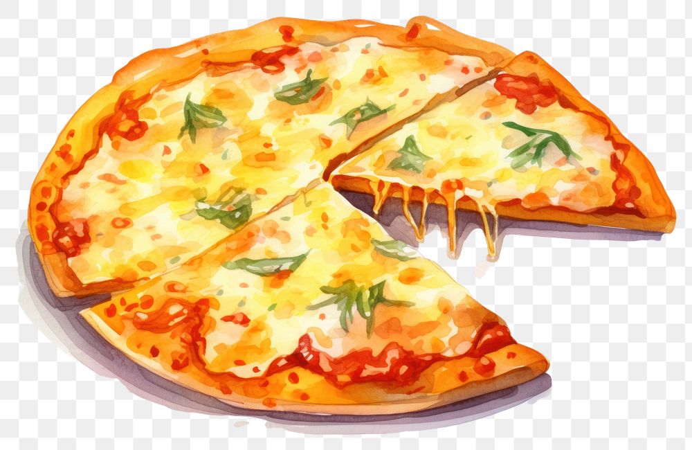 PNG Pizza cheese food vegetable. AI generated Image by rawpixel.