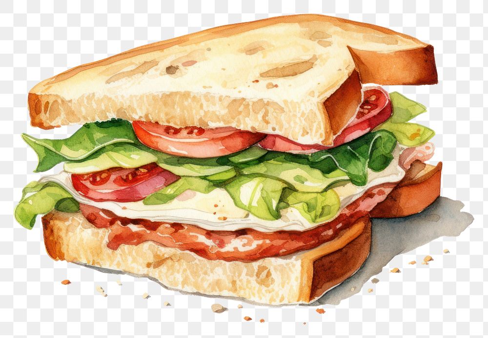 PNG Sandwich bread lunch food. AI generated Image by rawpixel.