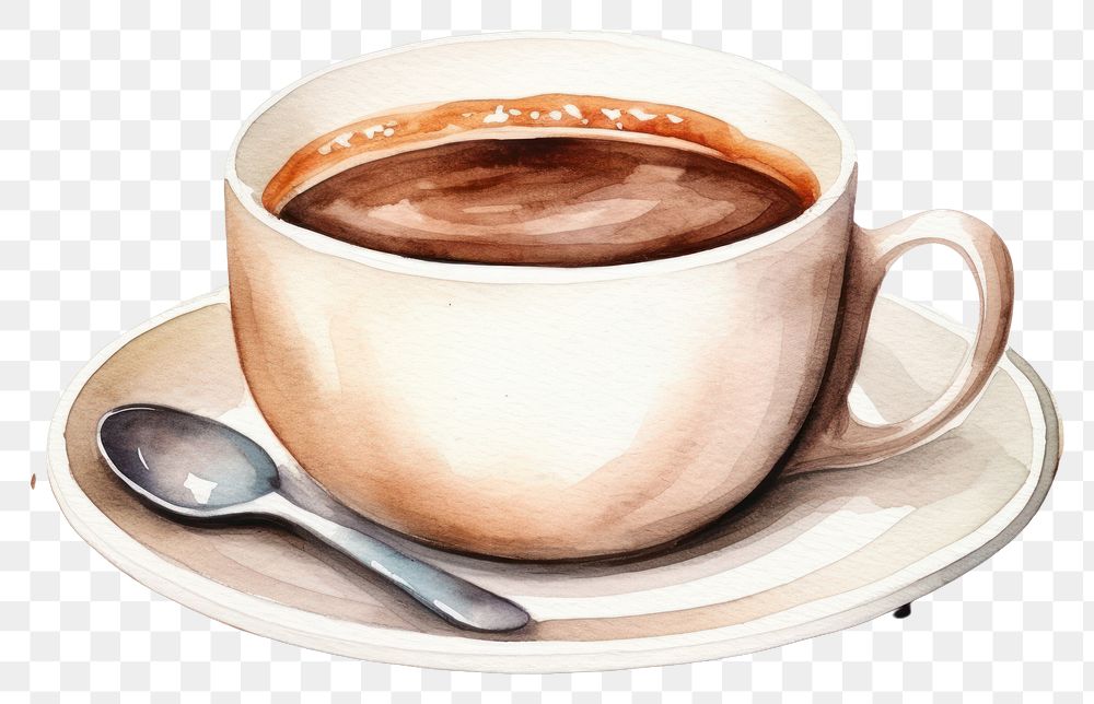 PNG Saucer coffee spoon drink. AI generated Image by rawpixel.