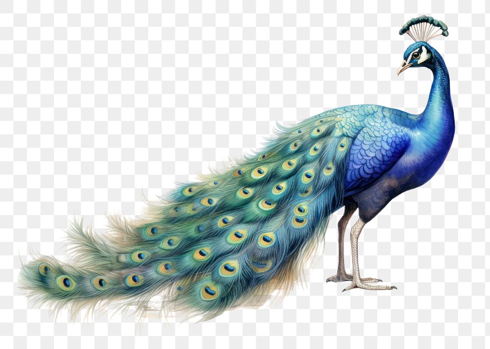 PNG Peacock animal bird side view