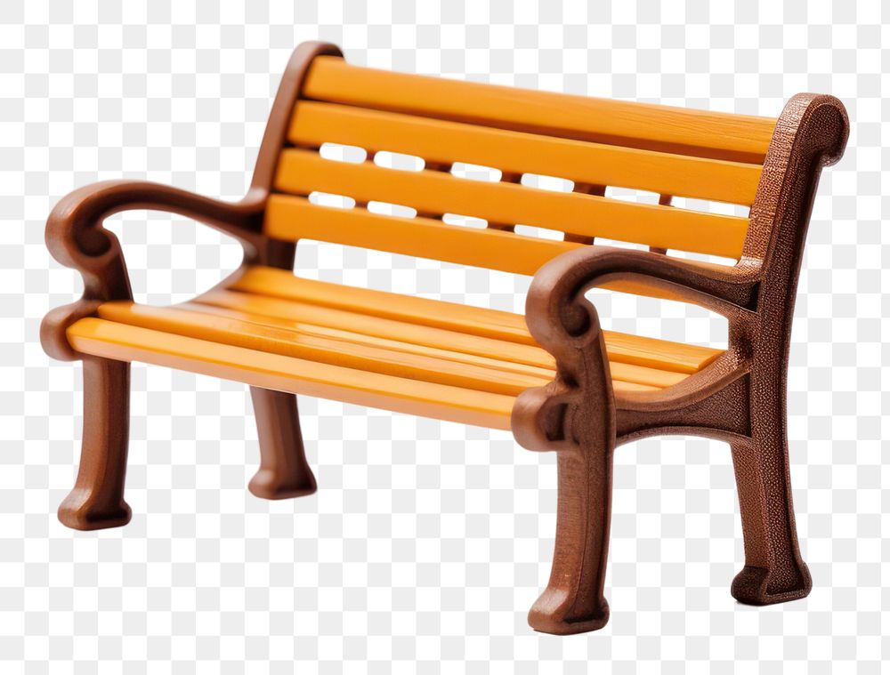 PNG Bench furniture toy white background. AI generated Image by rawpixel.