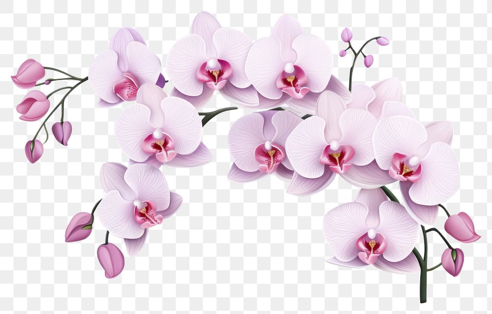 PNG Flower orchid blossom plant. AI generated Image by rawpixel.