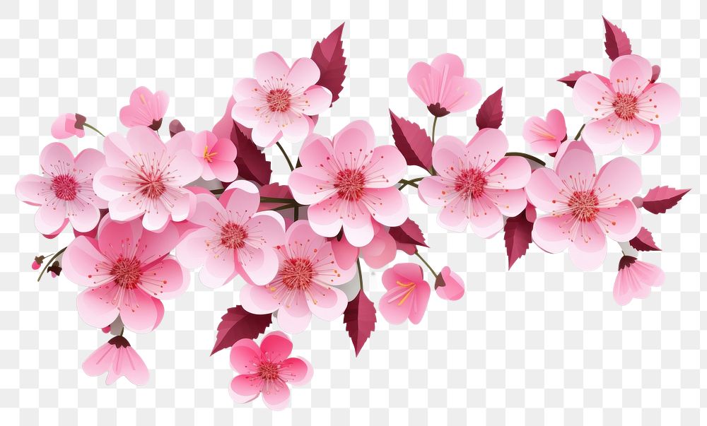 PNG Blossom flower cherry petal. AI generated Image by rawpixel.