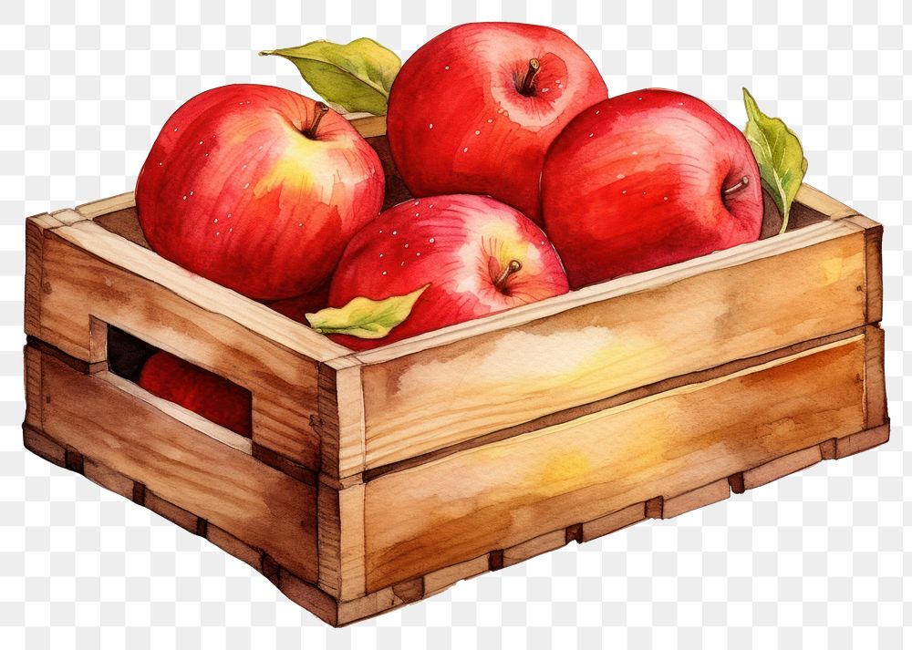 PNG Crate apple fruit plant. AI generated Image by rawpixel.