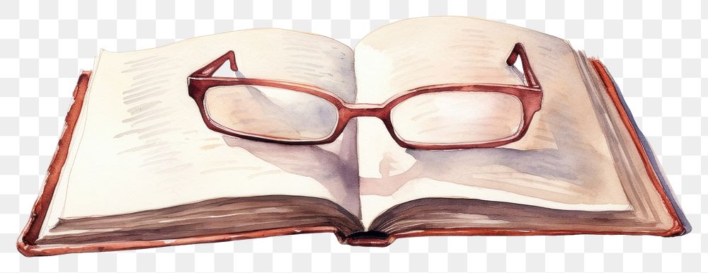 PNG Publication glasses reading book. 