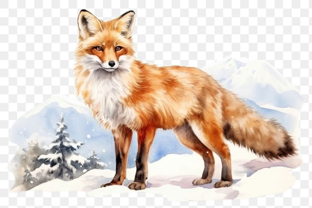 PNG Mammal animal fox carnivora. AI generated Image by rawpixel.