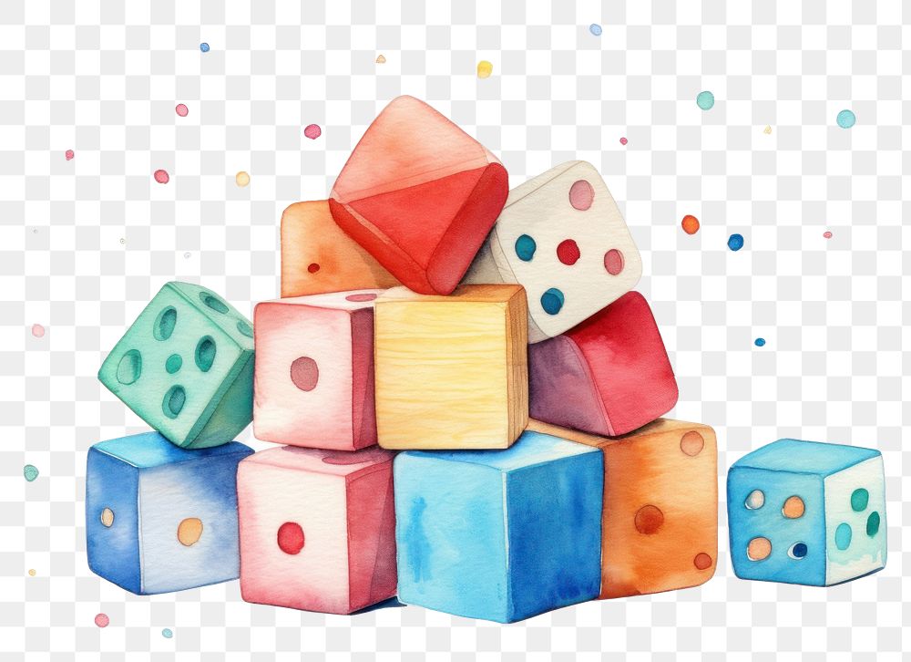 PNG Toy shape dice game. AI generated Image by rawpixel.
