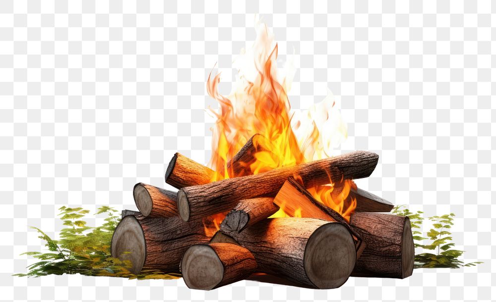 PNG Fire wood fireplace campfire. AI generated Image by rawpixel.