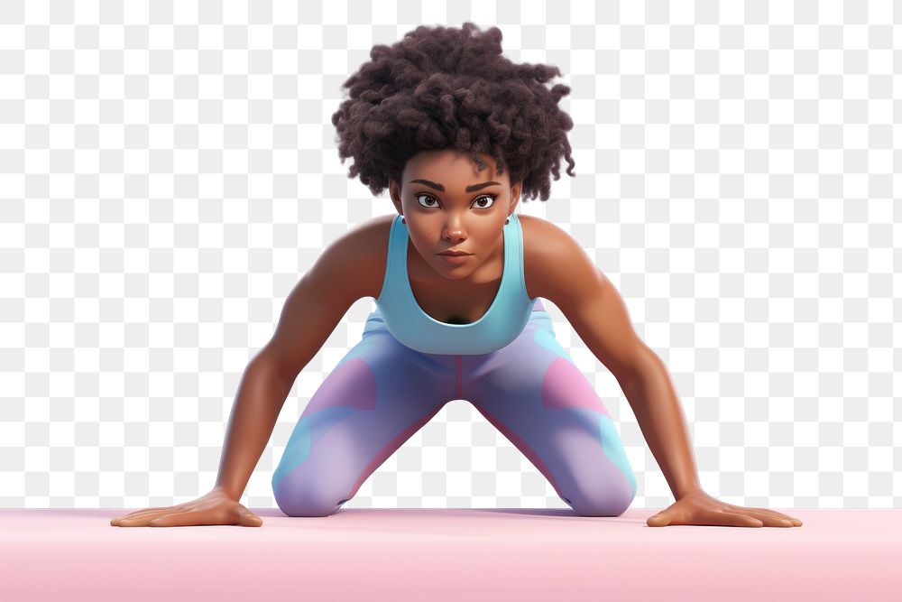 PNG Sports adult woman white background. AI generated Image by rawpixel.