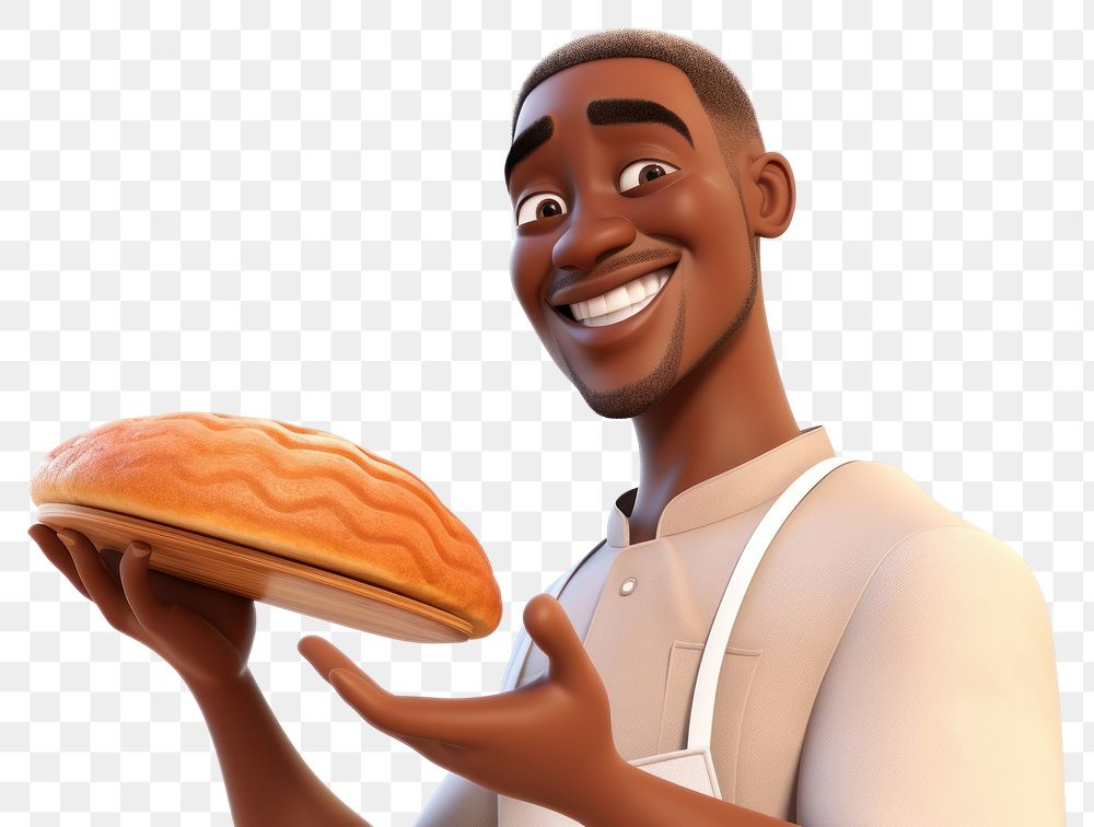 PNG Smiling cartoon adult food. 