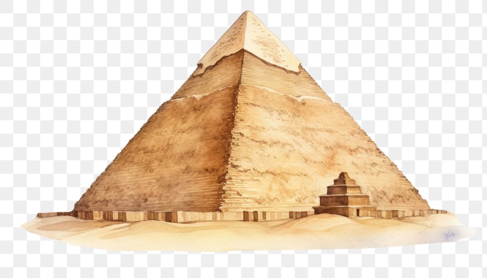 PNG  Architecture building pyramid archaeology. AI generated Image by rawpixel.