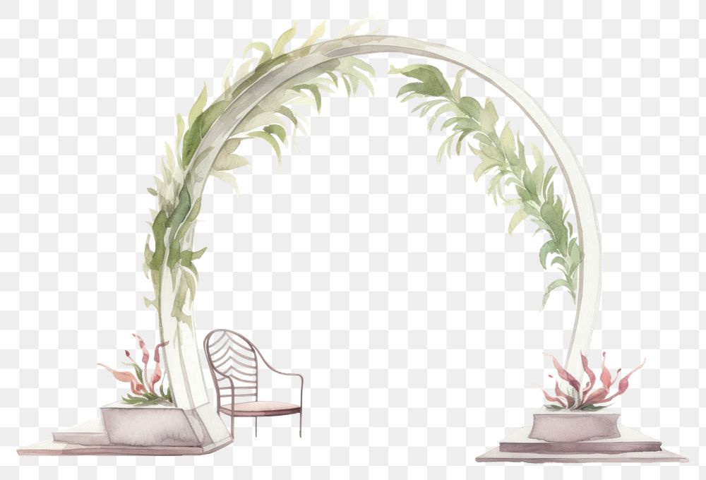 PNG  Flower chair plant architecture. AI generated Image by rawpixel.