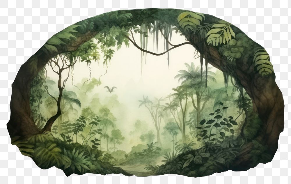 PNG Vegetation woodland forest nature. AI generated Image by rawpixel.