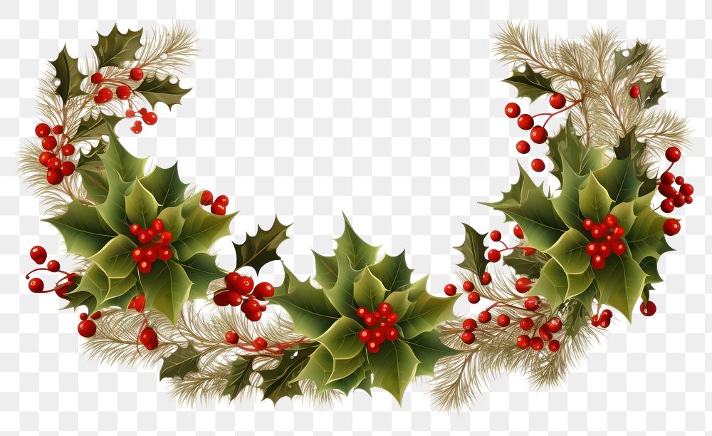 PNG Christmas wreath plant leaf. AI generated Image by rawpixel.