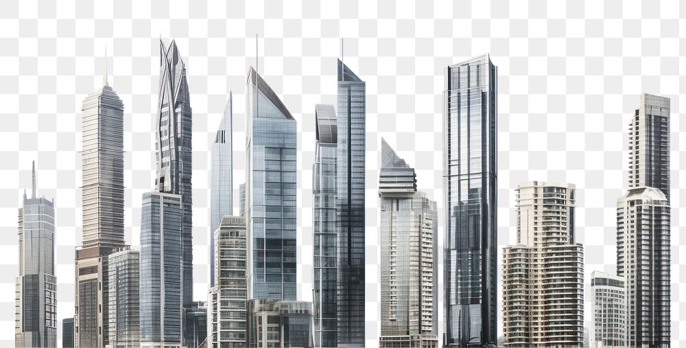 PNG  Architecture metropolis skyscraper cityscape. AI generated Image by rawpixel.