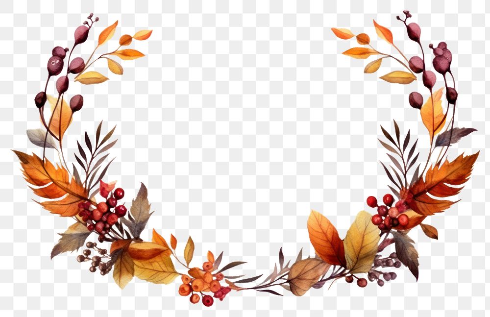 PNG Autumn wreath plant  