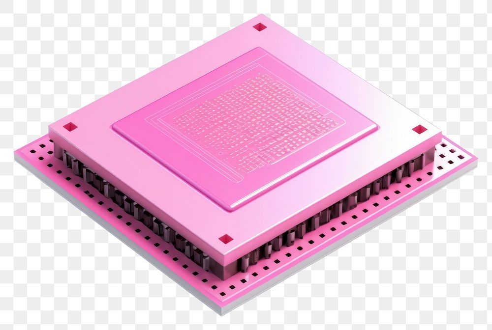 PNG Microchip computer pink white background. AI generated Image by rawpixel.