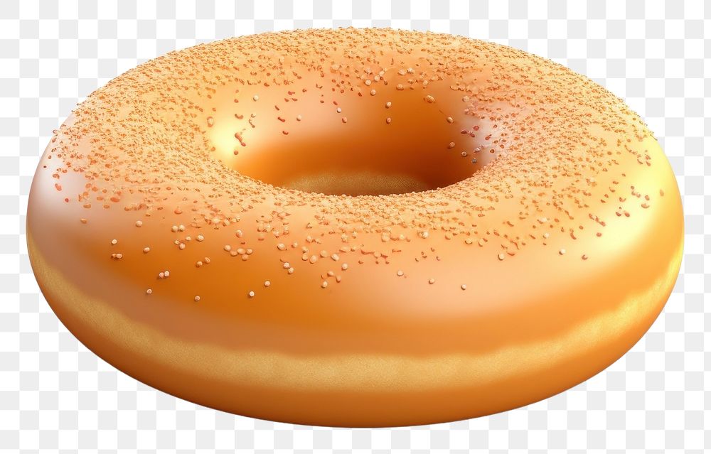 PNG Donut bagel food white background. AI generated Image by rawpixel.