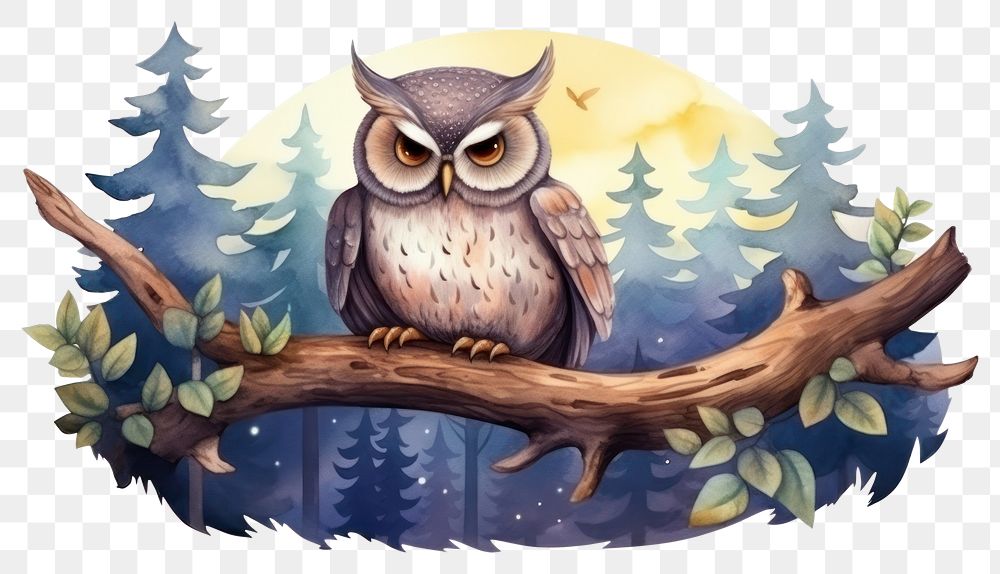PNG Owl forest animal bird transparent background