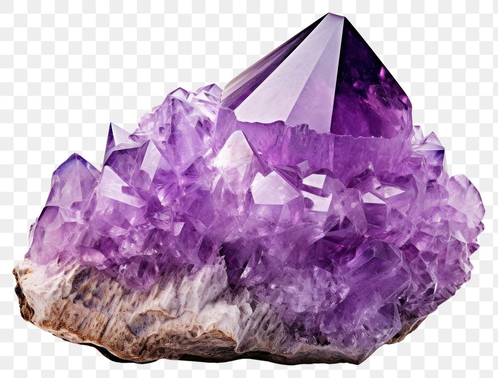 PNG Gemstone amethyst mineral crystal. AI generated Image by rawpixel.