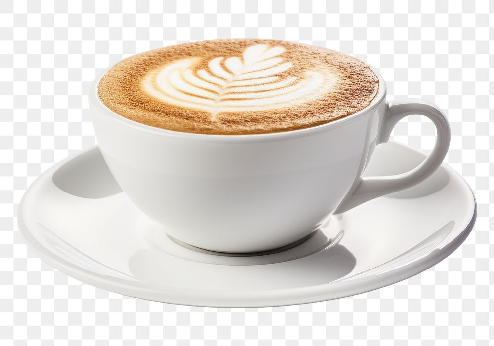 PNG Cappuccino coffee saucer latte. AI generated Image by rawpixel.