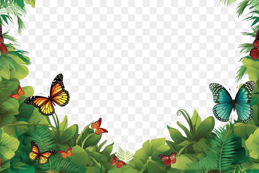 PNG Butterfly outdoors nature plant. AI generated Image by rawpixel.