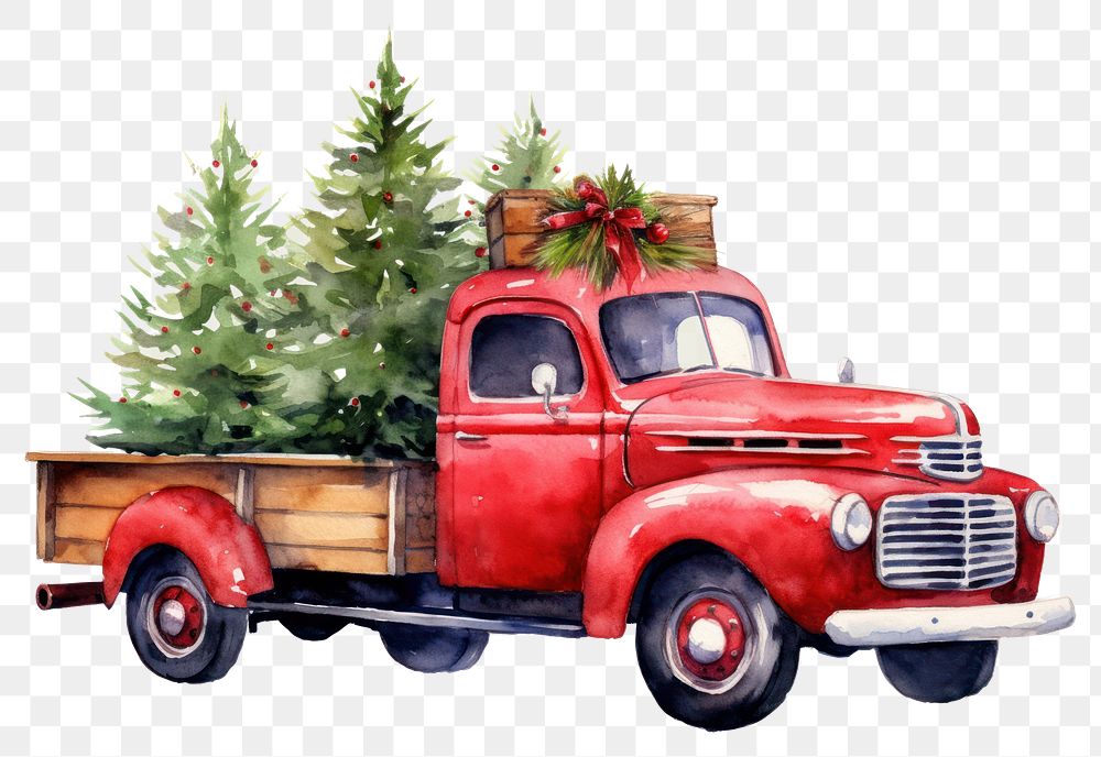 PNG Christmas truck tree vehicle