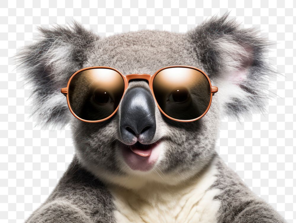 PNG Sunglasses koala mammal animal transparent background