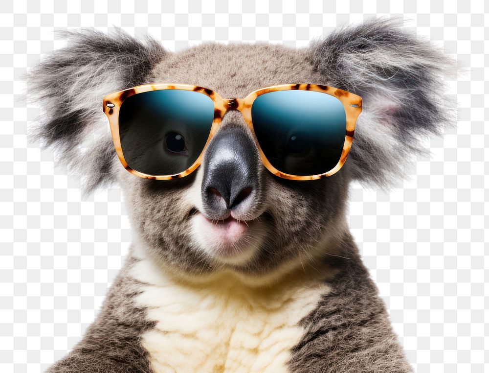 PNG Sunglasses koala mammal animal transparent background