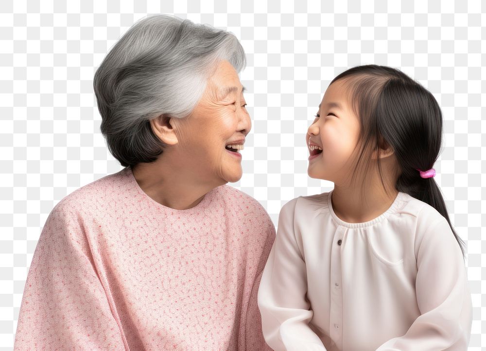 PNG Child grandmother laughing adult. AI generated Image by rawpixel.