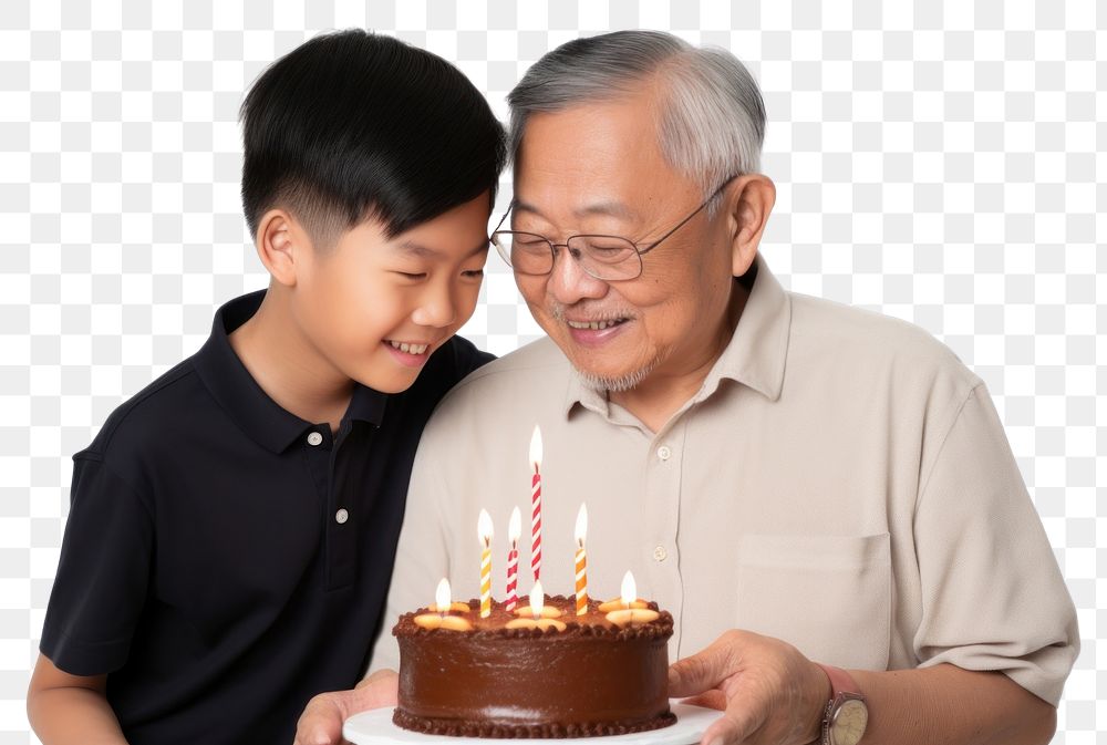 PNG Cake grandfather birthday dessert. 