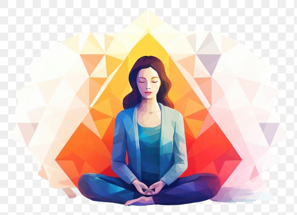 PNG Meditating adult women yoga transparent background