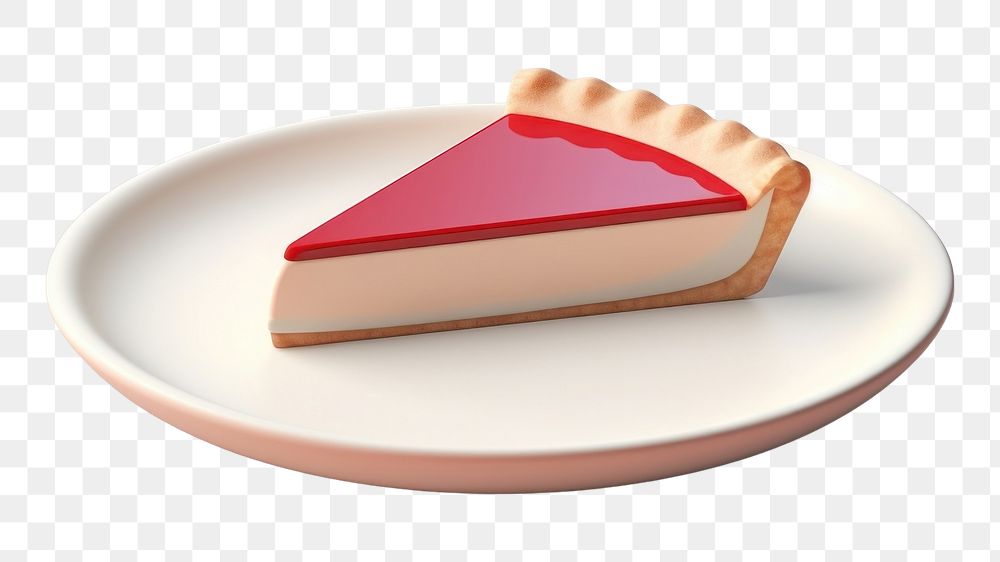 PNG Plate cheesecake dessert slice. 